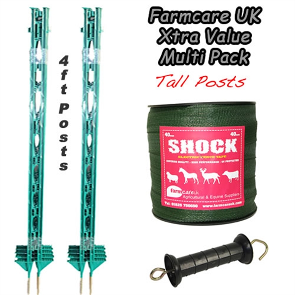 4ft post,40mm tape xvalue kit Electric Fence Fencing 