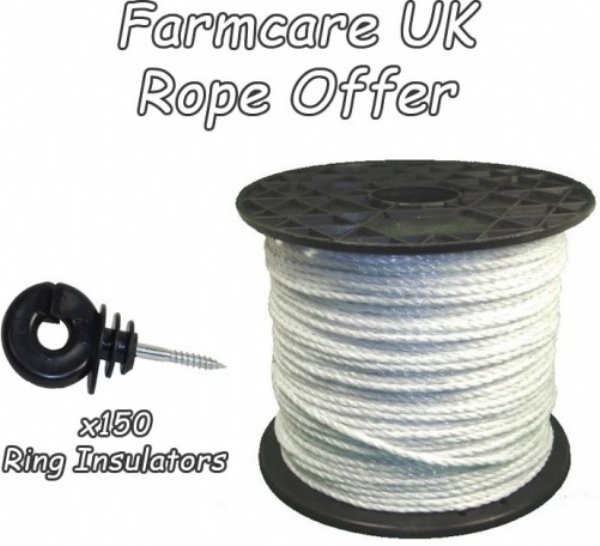 4ft post Electric Fence 400m rope xvalue kit Fencing 