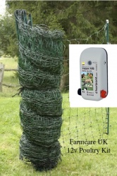 12v or Mains Poultry Net Kit for 25m or 50m enclosures