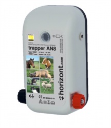 Trapper AN8 Dual Power Energiser - Most Popular 12V energiser - up to 4Km (with 50cm earth stake)